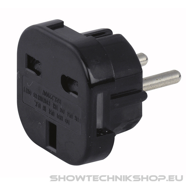DAP UK to Schuko Plug adapter 230V/240V