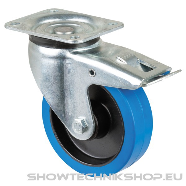 Showgear Swivel Blue wheel 125 mm - mit Bremse
