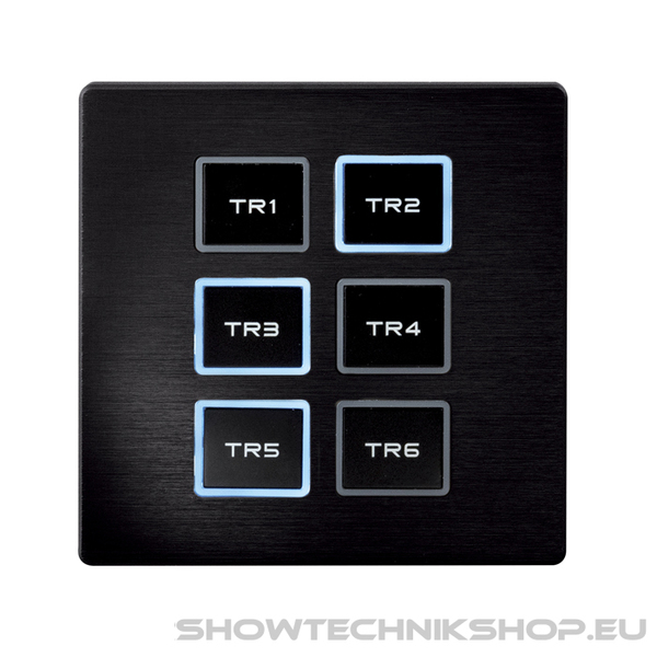 Showtec Wall Panel Remote for TR-512 Install/Pocket Schwarze Frontplatte