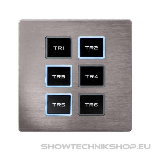 Showtec Wall Panel Remote for TR-512 Install/Pocket Silberne Frontplatte