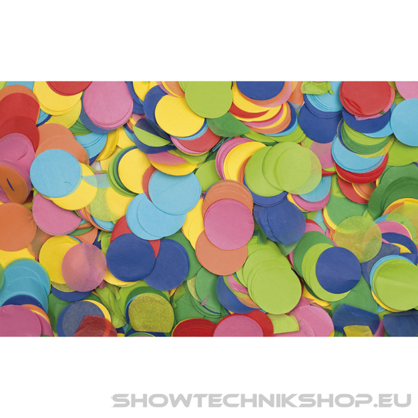 Showgear Confetti - Round Mehrfarbig, Ø 55 mm, 1 kg, feuerhemmend und biologisch abbaubar