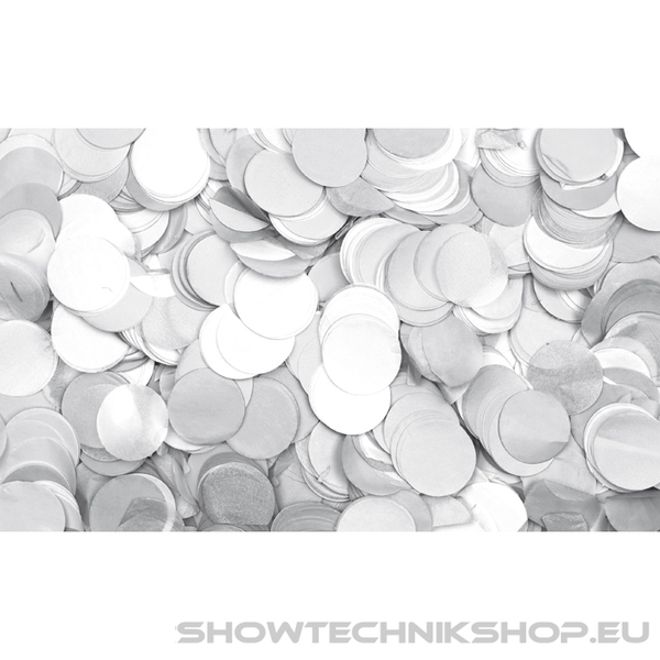 Showgear Confetti - Round Weiß, Ø 55 mm, 1 kg, feuerhemmend und biologisch abbaubar