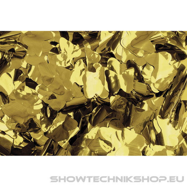 Showgear Metallic Confetti - Butterflies Gold, Ø 55 mm, 1 kg, feuerhemmend