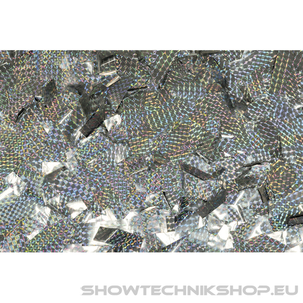 Showgear Metallic Confetti - Rectangle Silber Laser, 55 x 17 mm, 1 kg, feuerhemmend