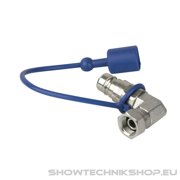 Showtec CO₂ 90° 3/8 to Q-lock Adapter male Geschlossenes System