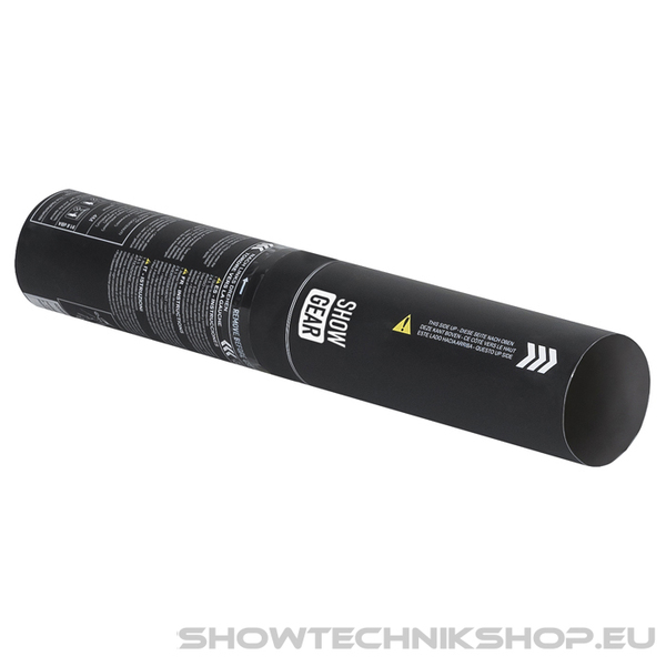Showgear Handheld Confetti Cannon Small 28 cm, weiß/silber, feuerhemmend