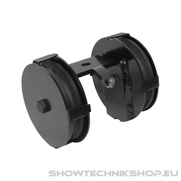 Wentex Eurotrack - Double Wheel Pulley Schwarz