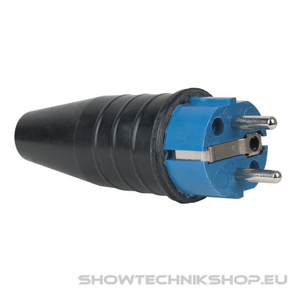PCE Rubber Schuko Connector Male Blau - 240 V - CEE 7/VII - 16 A