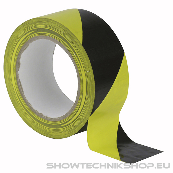 Showgear Floor-Marking Tape Schwarz/Gelb - 50mm / 33m