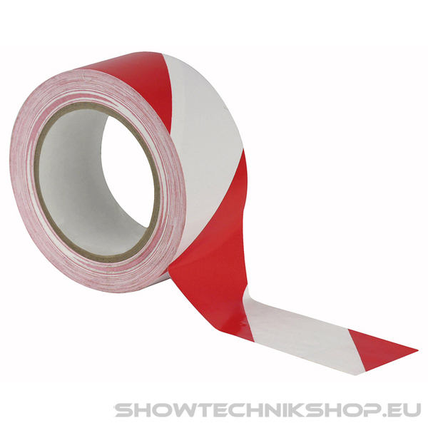 Showgear Floor-Marking Tape Rot/Weiß - 50mm / 33m