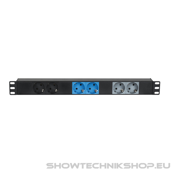Showgear 19" 1U CEE16A To 6x Sockets 3-Phasen-Splitter