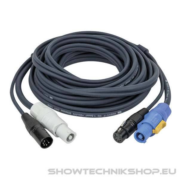 DAP FP18 Hybrid Cable - powerCON & 5-pin XLR - DMX / Power DMX & Strom - 75 cm