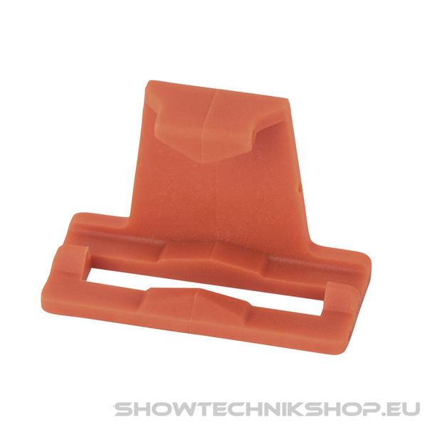 Showgear Mounting clip single for 4-pin and 5-pin cable connector Rot