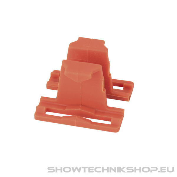 Showgear Mounting clip double for 4-pin and 5-pin cable connector Rot