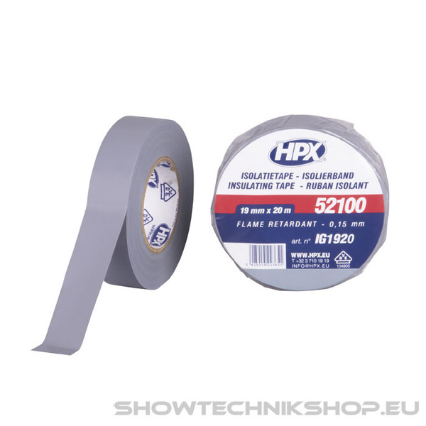 HPX PVC Insulation tape 52100 Grau - 19 mm / 20 m