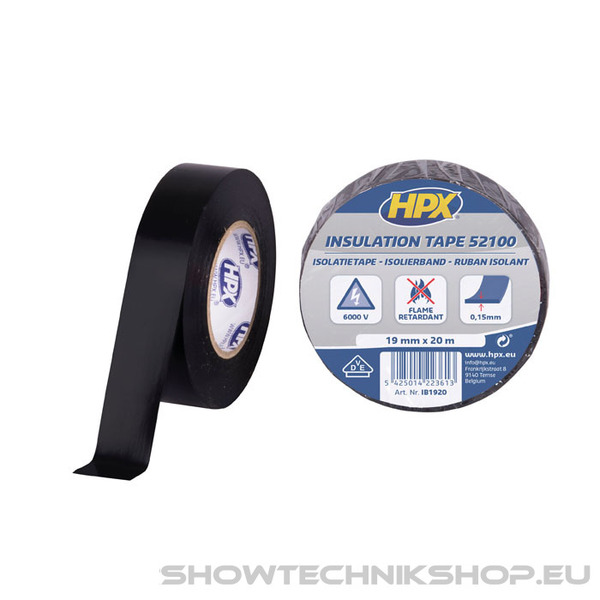 HPX PVC Insulation tape 52100 Schwarz - 19 mm / 10 m