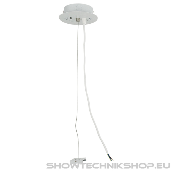 Artecta 3-Phase Ceiling Suspension Kit with 230V AC wire Weiß (RAL9003) - mit max. 1500mm Stahldraht