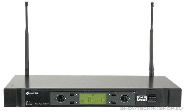 DAP ER-216B UHF-PLL-Empfänger mit 2 Kanälen - 16 Freq. - 618-638 MHz