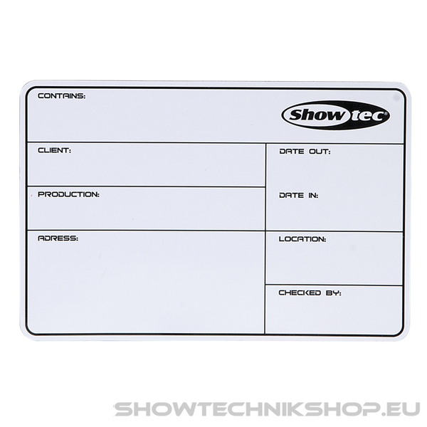 Showtec Flight Case Magnetic Label Showgear, magnetisch mit 3M-Klebestreifen + Marker