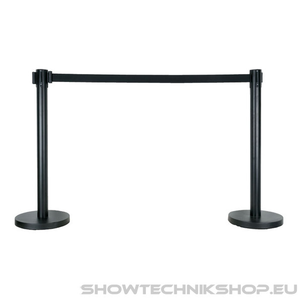 Showgear 2 m Adjustable Crowd Barrier Set, schwarz
