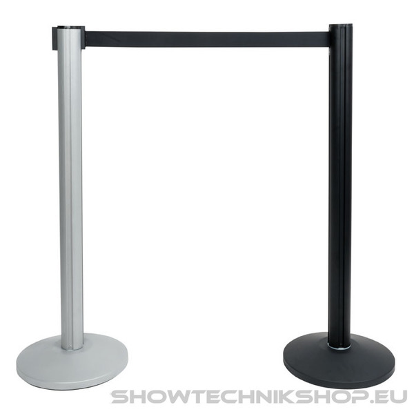 Showgear 2 m Adjustable Crowd Barrier PRO Set, schwarz