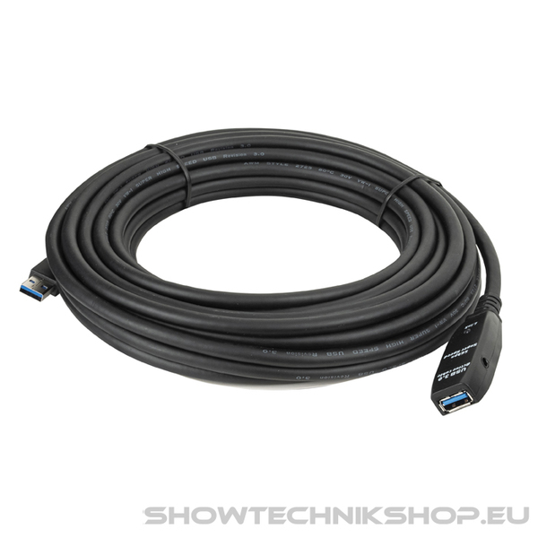 DAP USB 3.0 Active Extension Cable black, male - female 10 m - schwarz - männlich - weiblich