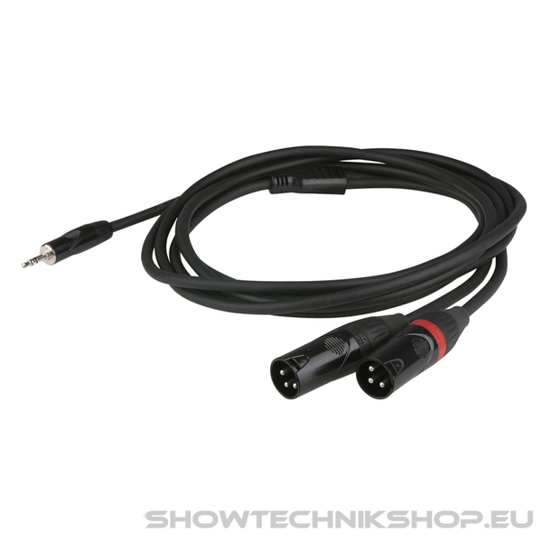 DAP FLX46 - stereo mini-jack to 2 XLR/M 3P 3m versenkter Anschluss