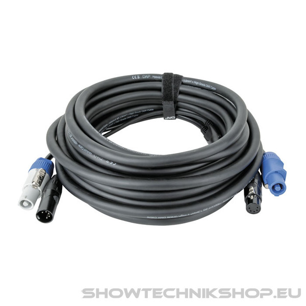 DAP FP21 Hybrid Cable - Power Pro & 5-pin XLR - DMX / Power 10 m - schwarze Ummantelung