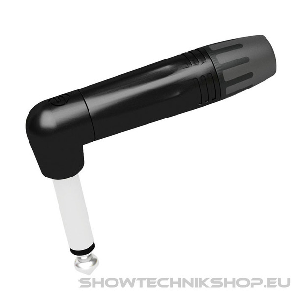 Seetronic Jack Plug 6.3 mm Mono - 90° Schwarzes Gehäuse - schwarze Endkappe