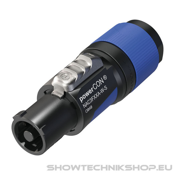 Neutrik PowerCON Connector - S Grau-blaues Gehäuse - kleine Kabeldurchmesser