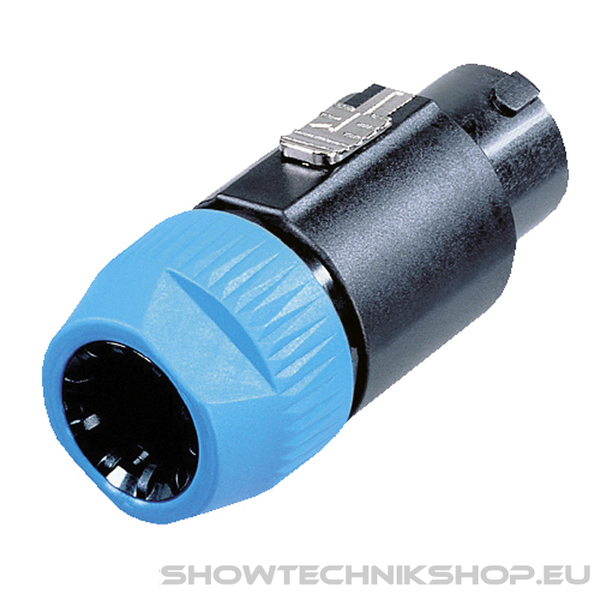 Neutrik speakON 8P Plug - male Schwarzes Gehäuse - Blaue Kappe
